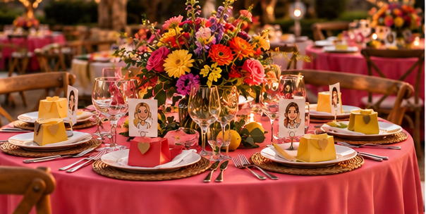 Detalles personalizados de la boda