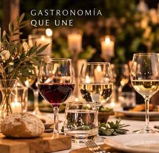 Gastronomía y celebración durante el evento corporativo