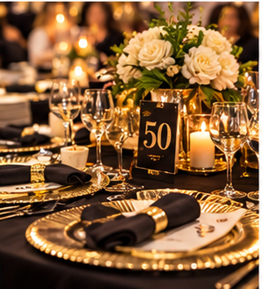 Decoración de la celebración de 50 cumpleaños